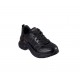 177576 BBK SNAKE TRIMMED PERFORATED DURLEATHER LACE UP BLACK SKECHERS 