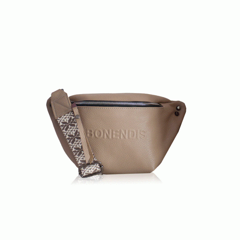 Venus Leather Belt Bag -Taupe Almynoma Jewels 