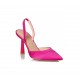 E02-15142-46 PINK SATIN SLINGBACK PUMPS ENVIE SHOES