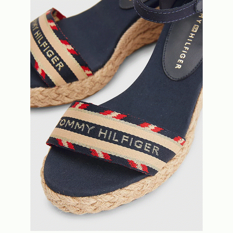 FW0FW06293 COMPORATE WEBBING LOW WEDGE TOMMY HILFIGER