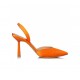 E02-15142-46 ORANGE SATIN SLINGBACK PUMPS ENVIE SHOES