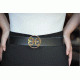 Monogram Leather Belt - Black(gold) Bonendis