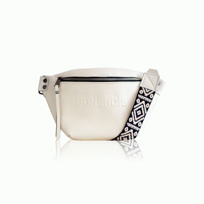 Venus Leather Belt Bag - Cream