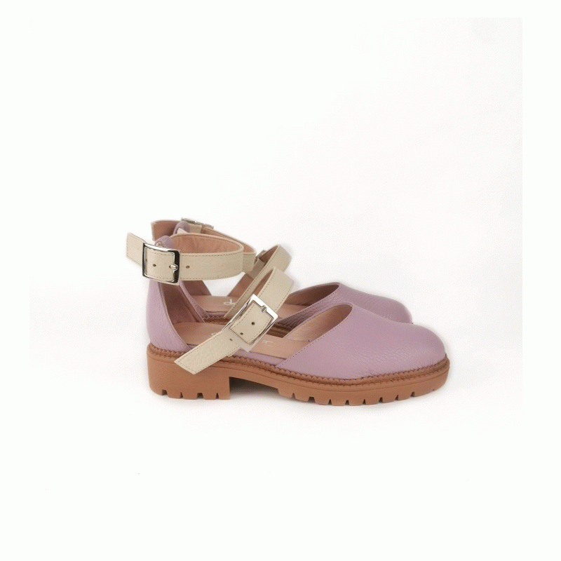 ELLIE LILAC RUBBER FLATS 