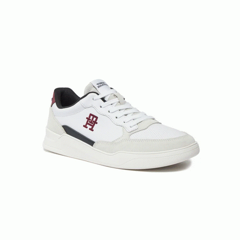 FM0FM04929 WHITE Elevated Cupsole Lth Mix TOMMY HILFIGER 