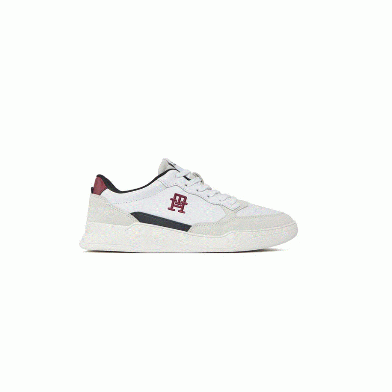 FM0FM04929 WHITE Elevated Cupsole Lth Mix TOMMY HILFIGER 