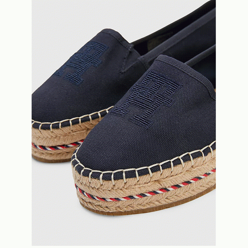 FW0FW07014 SPACE BLUE TH EMBROIDERED PLATFORM TOMMY HILFIGER 