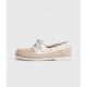 FW0FW07066 MISTY BLUSH LEATHER MONOGRAM BOAT SHOES TOMMY HILFIGER