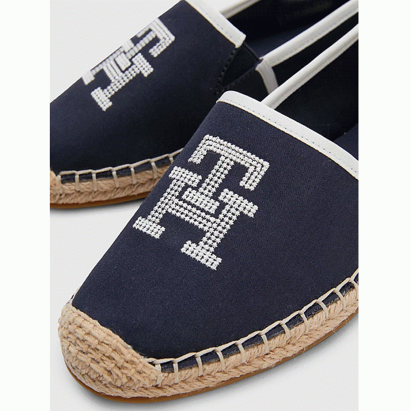 FW0FW07101 NAVY TH EMBROIDERED ESPADRILLE TOMMY HILFIGER