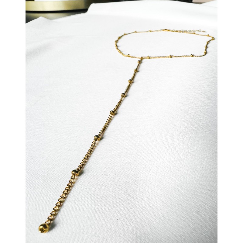 GOLD TIE CHAIN ALMYNOMA JEWELS