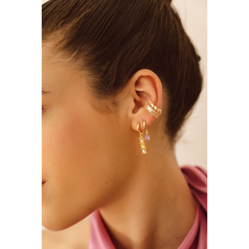 MARQUISE CRYSTAL GOLD EAR CUFFS ALMYNOMA JEWELS