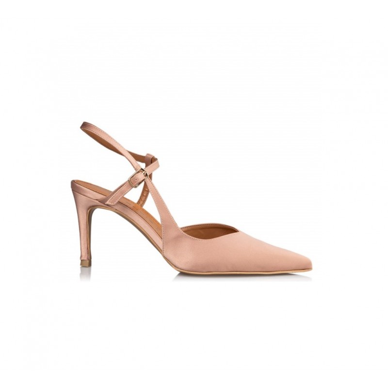 E02-17043 NUDE SATIN ENVIE SHOES 