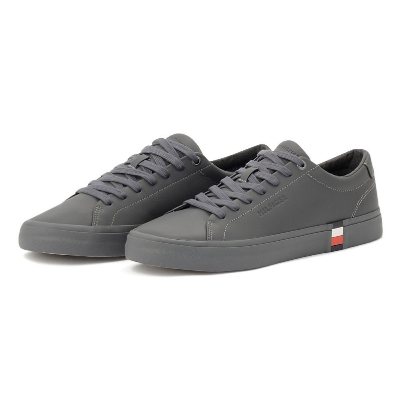 FM0FM04036 DARK ASH MODERN VULC COMPORATE LEATHER TOMMY HILFIGER