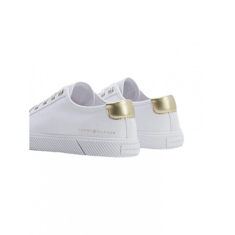 FW0FW06957 WHITE LACE UP VULC SNEAKER TOMMY HILFIGER