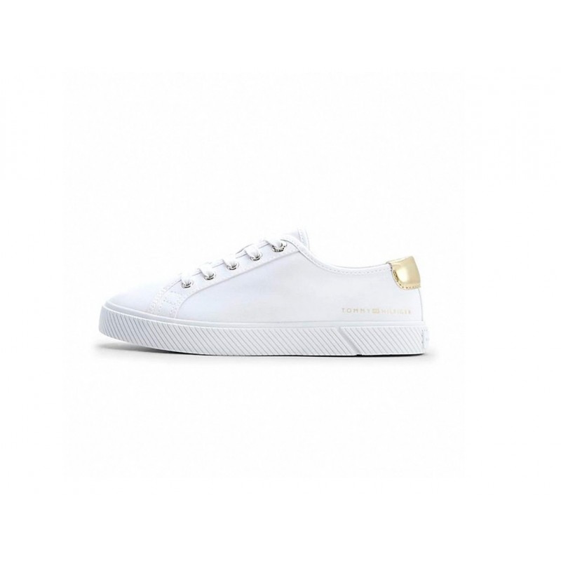 FW0FW06957 WHITE LACE UP VULC SNEAKER TOMMY HILFIGER