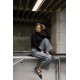 YUKI TABI BROWN LEATHER RUBBER FLATS DEBOUR