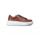 4050 Cognac Δετό Δερμάτινο Παπούτσι με Σόλα Eva Light Kricket