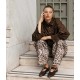 FLORENCE BROWN LEATHER BALLERINAS DEBOUR