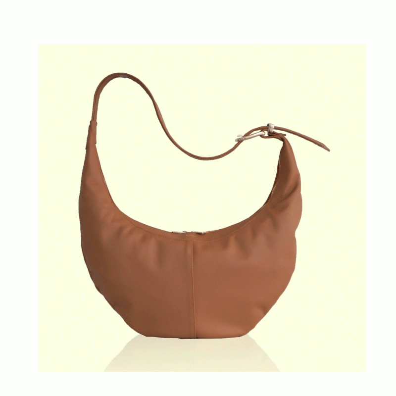 Ariana Leather Shoulder Bag - Tabac Bonendis