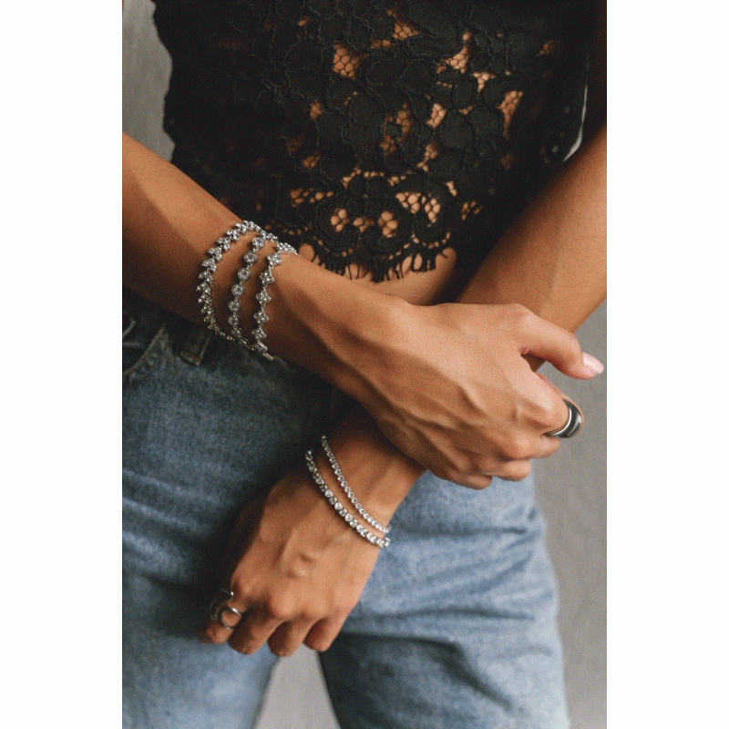 Fleur Silver Bracelet Almynoma 