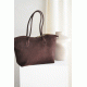 Bisou Large Δερμάτινη Τσάντα Χειρός - Chocolate Suede  Bonendis