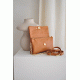 Clelia Mini Δερμάτινη Τσάντα Ώμου - Tabac Bonendis
