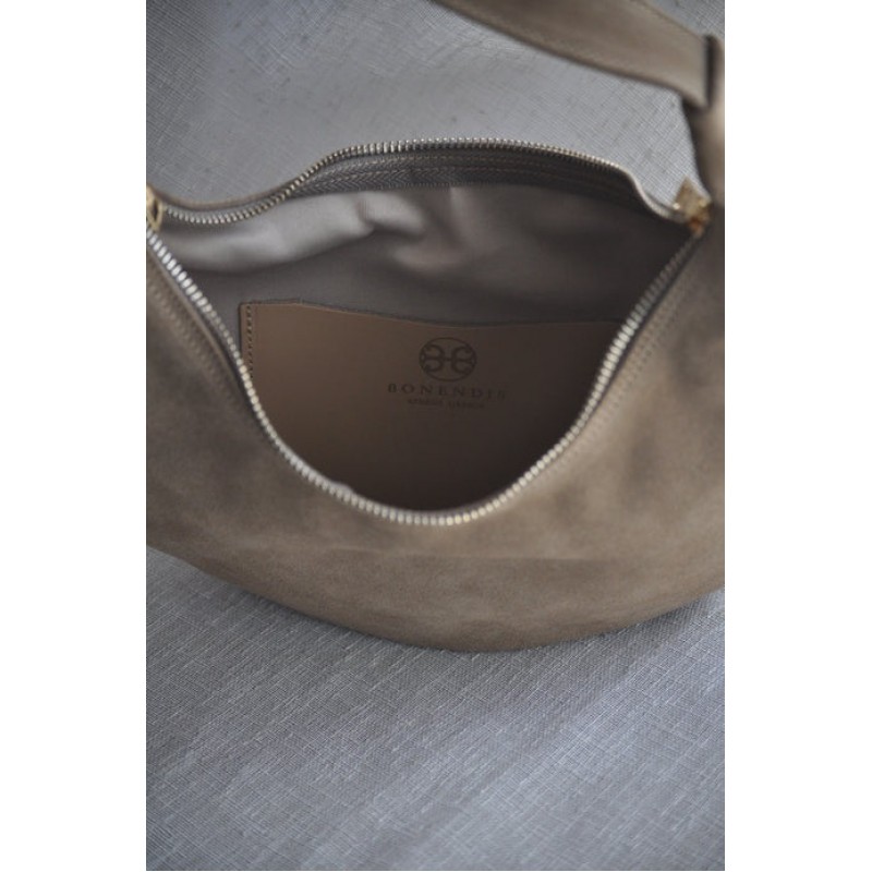 Ophelia Small Suede Leather Shoulder Bag - Bonendis