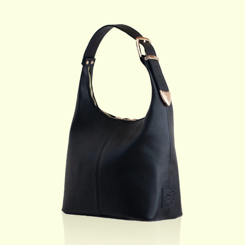 Serena Δερμάτινη Tote Bag - Μαύρο BONENDIS