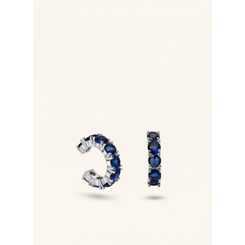 Eclipse Blue Silver Ear Cuffs Almynoma jewels
