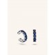 Eclipse Blue Silver Ear Cuffs Almynoma jewels