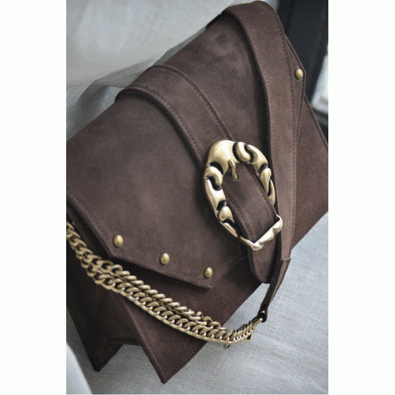Briana Leather Shoulder Bag - Tabac BONENDIS