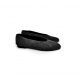 EDITH BLACK LEATHER & SUEDE BALLERINAS DEBOUR
