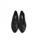 EDITH BLACK LEATHER & SUEDE BALLERINAS DEBOUR