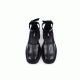CARELLI BLACK LEATHER RUBBER FLATS DEBOUR