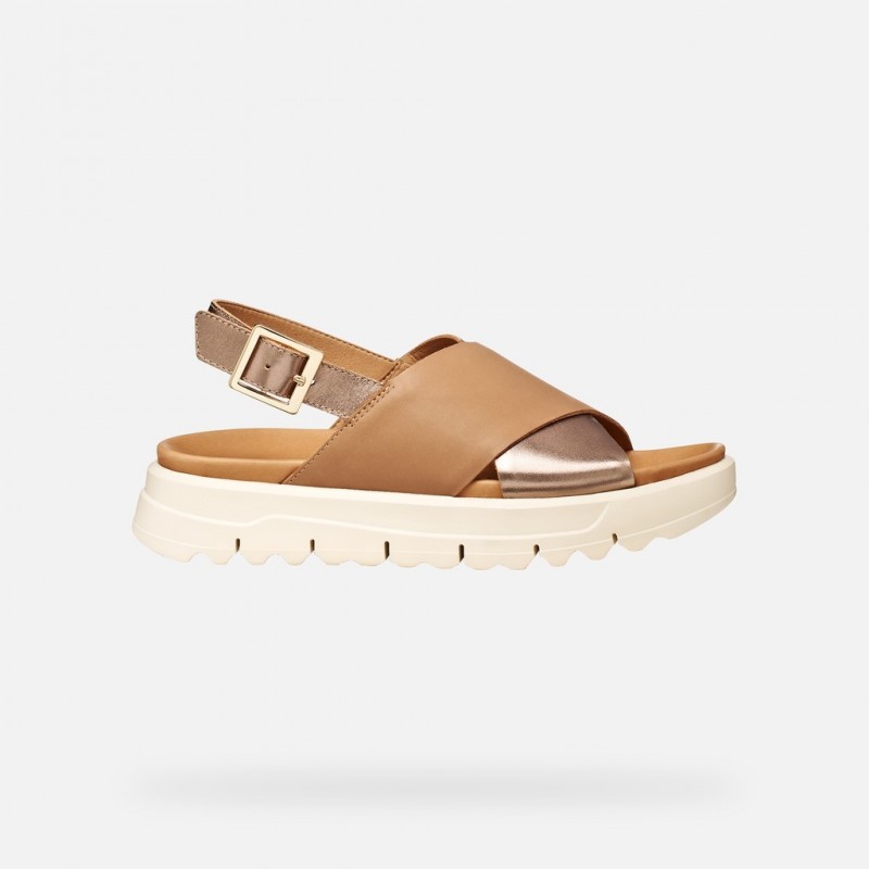 D45SZE XAND BEIGE/DK BEIGE GEOX