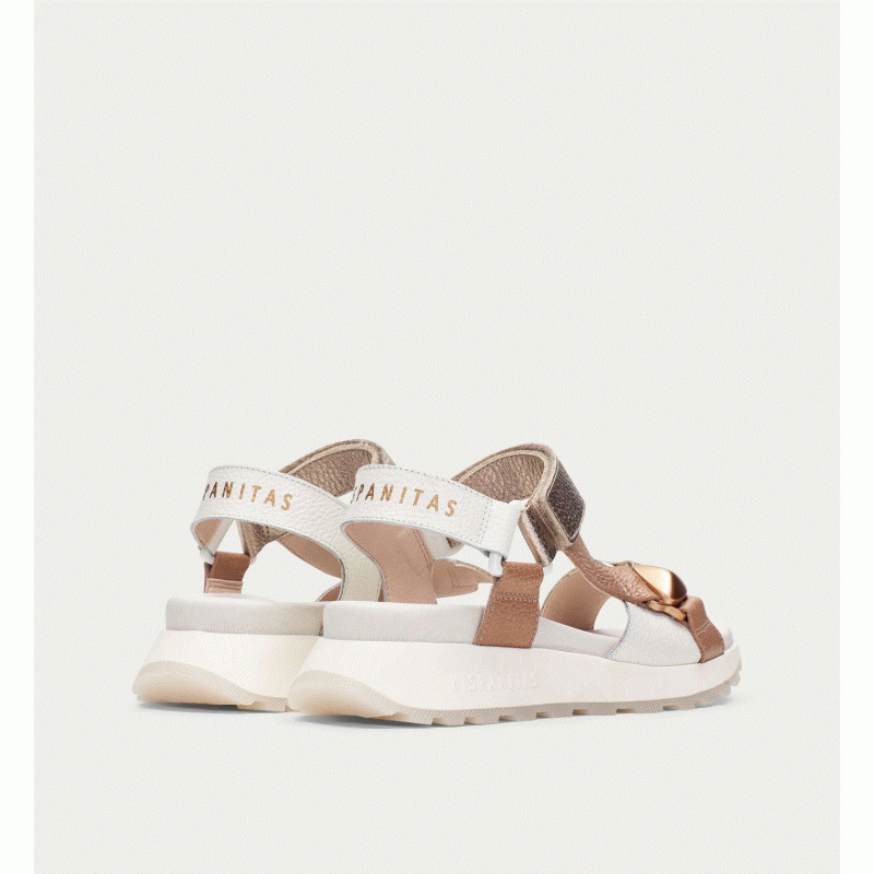 CHV264807 Sport Sandals ambar white almond champagne Hispanitas