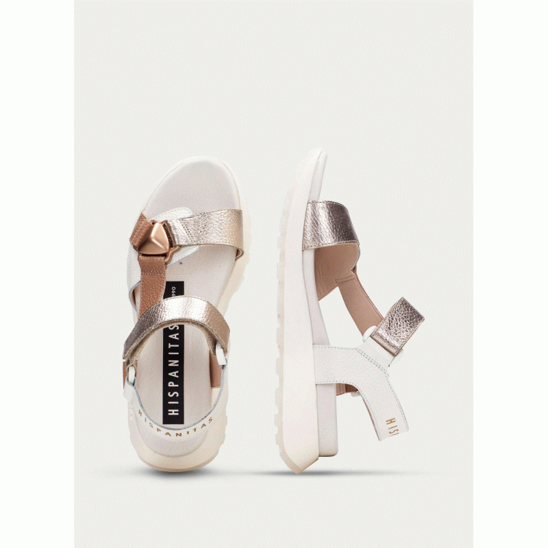 CHV264807 Sport Sandals ambar white almond champagne Hispanitas