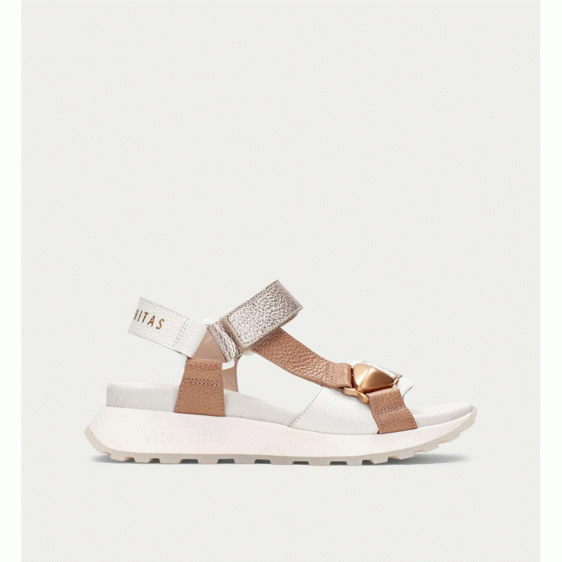 CHV264807 Sport Sandals ambar white almond champagne Hispanitas