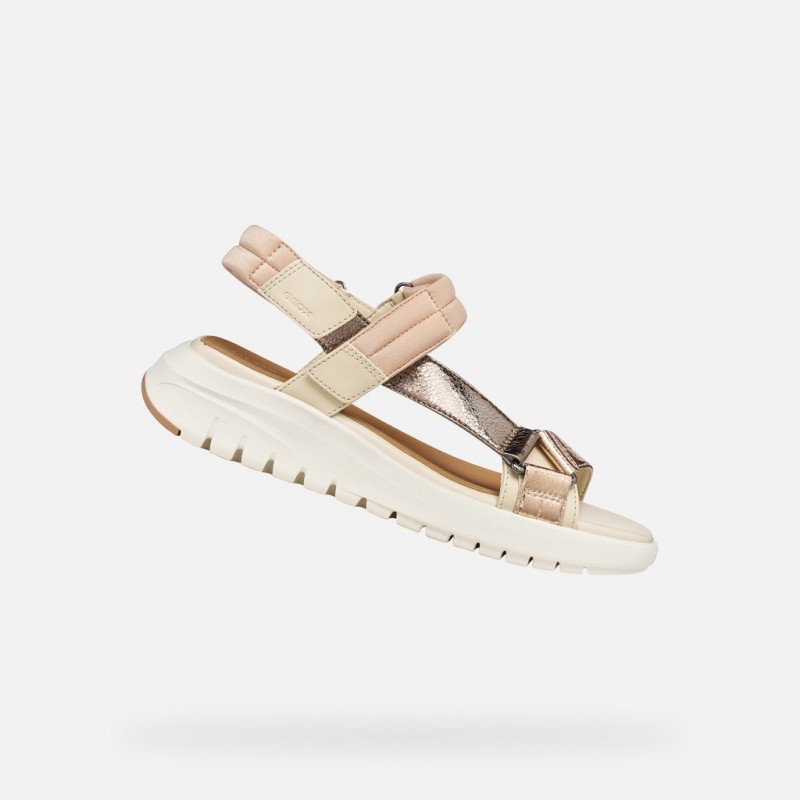 D65BSD flextride s woman PAPYRUS/DK BEIGE GEOX