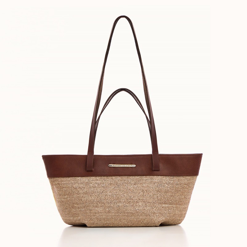 Beige Straw Loop Bag CHRISTINA MALLE 