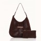 Brown Suede Slouchy Bag Premium Christina Malle 