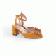BRIGITTE SUNSET ORANGE SUEDE HEELS DEBOUR 