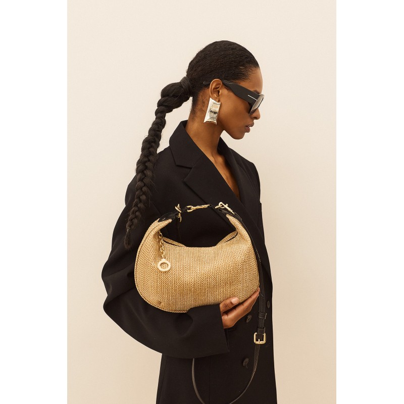 Natural Straw Halfmoon Bag Christina Malle