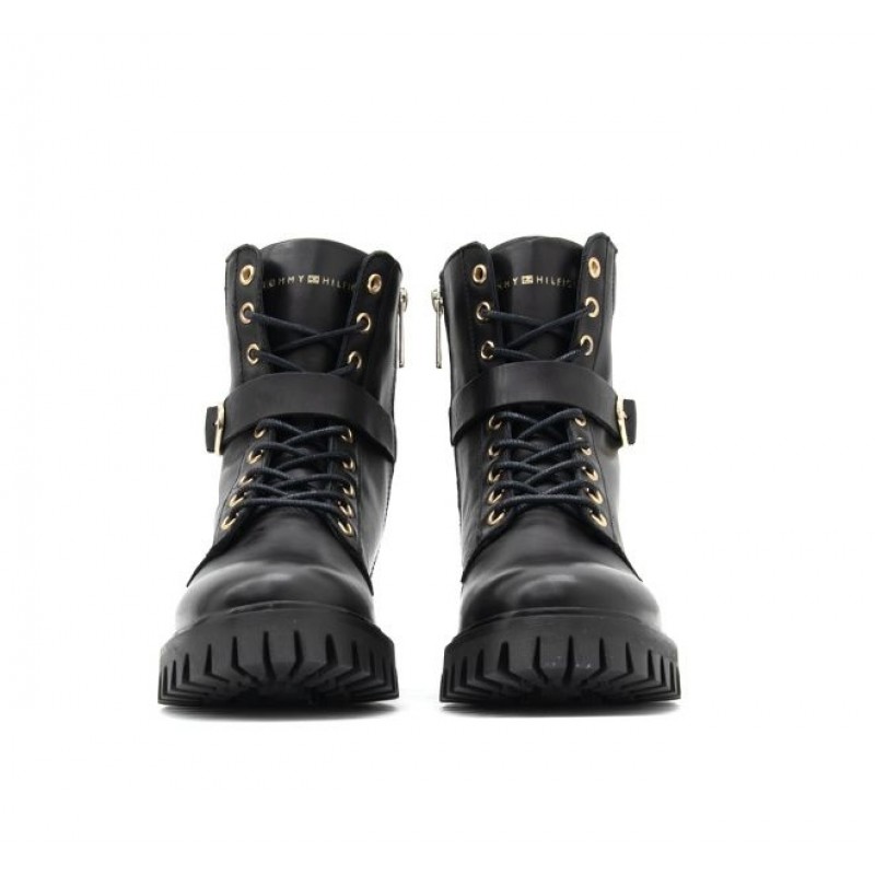 FW0FW06734 BUCKLE LACE UP BOOT TOMMY HILFIGER 