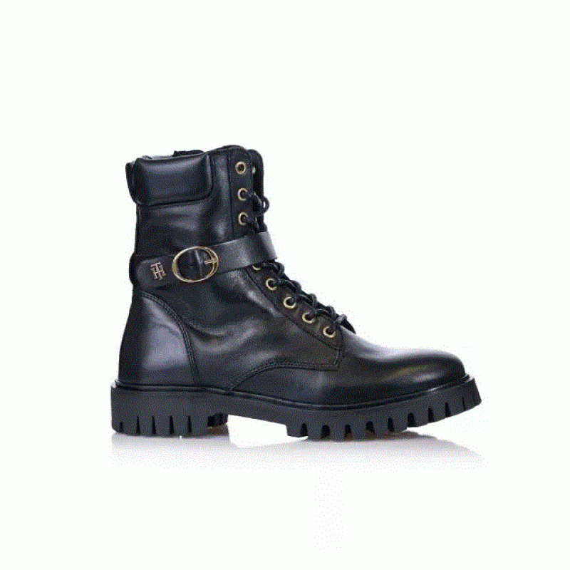 FW0FW06734 BUCKLE LACE UP BOOT TOMMY HILFIGER 