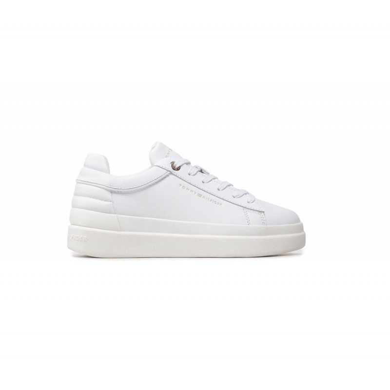 FW0FW06511 WHITE TH FEMININE LEATHER SNEAKER TOMMY HILFIGER